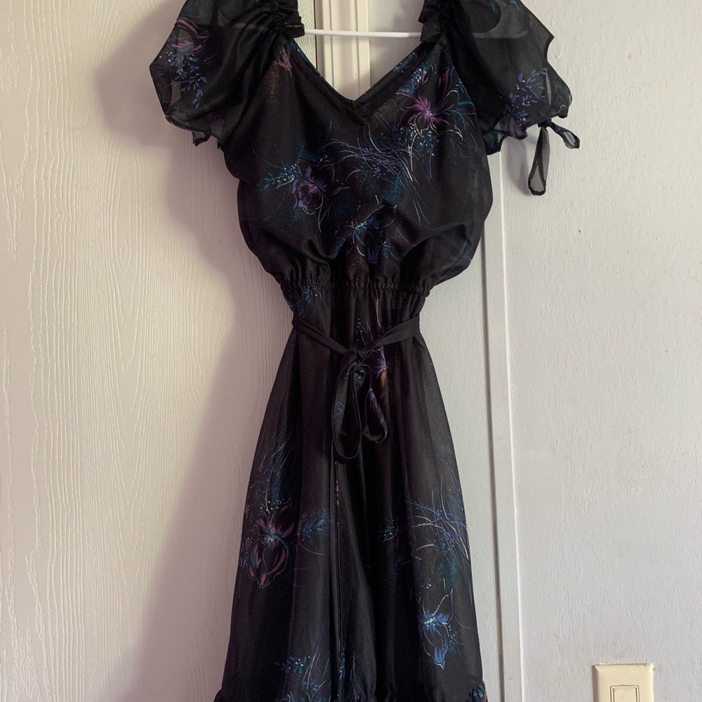 Black floral dress